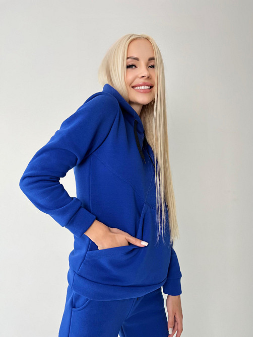 Жіночий спортивний костюм на флісі "Impuls" оптом | Батал | Розпродаж моделі Електрик, 54-56 Київ - фото 2