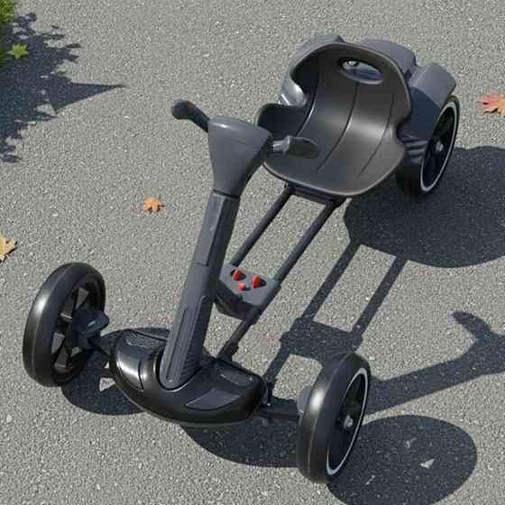 Электрокарт детский 6км/час, до 50кг, 86х54х48.5см, HL-B6, Черный / Электрический карт складной / Детский электромобиль Киев