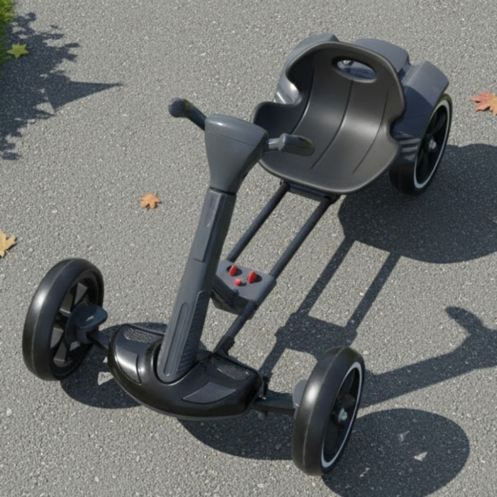 Электрокарт детский 6км/час, до 50кг, 86х54х48.5см, HL-B6, Черный / Электрический карт складной / Детский электромобиль Киев - изображение 6