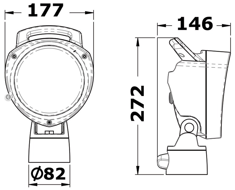 Прожектор Светодиодный 7Х3W12/24V Шарнирное Крепление для лодок катеров яхт Киев - изображение 2