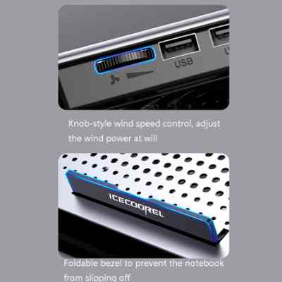 Підставка до ноутбука IceCoorel 10-15.6", 6*60mm 580 RPM, 2*USB, 350x225x26mm, Silver (A19) Вінниця