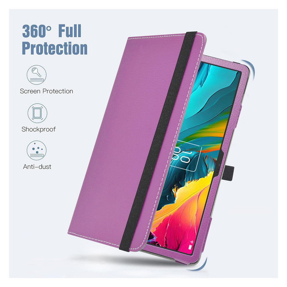 Чехол для планшета MAMA MOUTH TCL NXTPAPER 11 фиолетовый 11 дюймов 360° вращающаяся подставка PU Киев - изображение 2