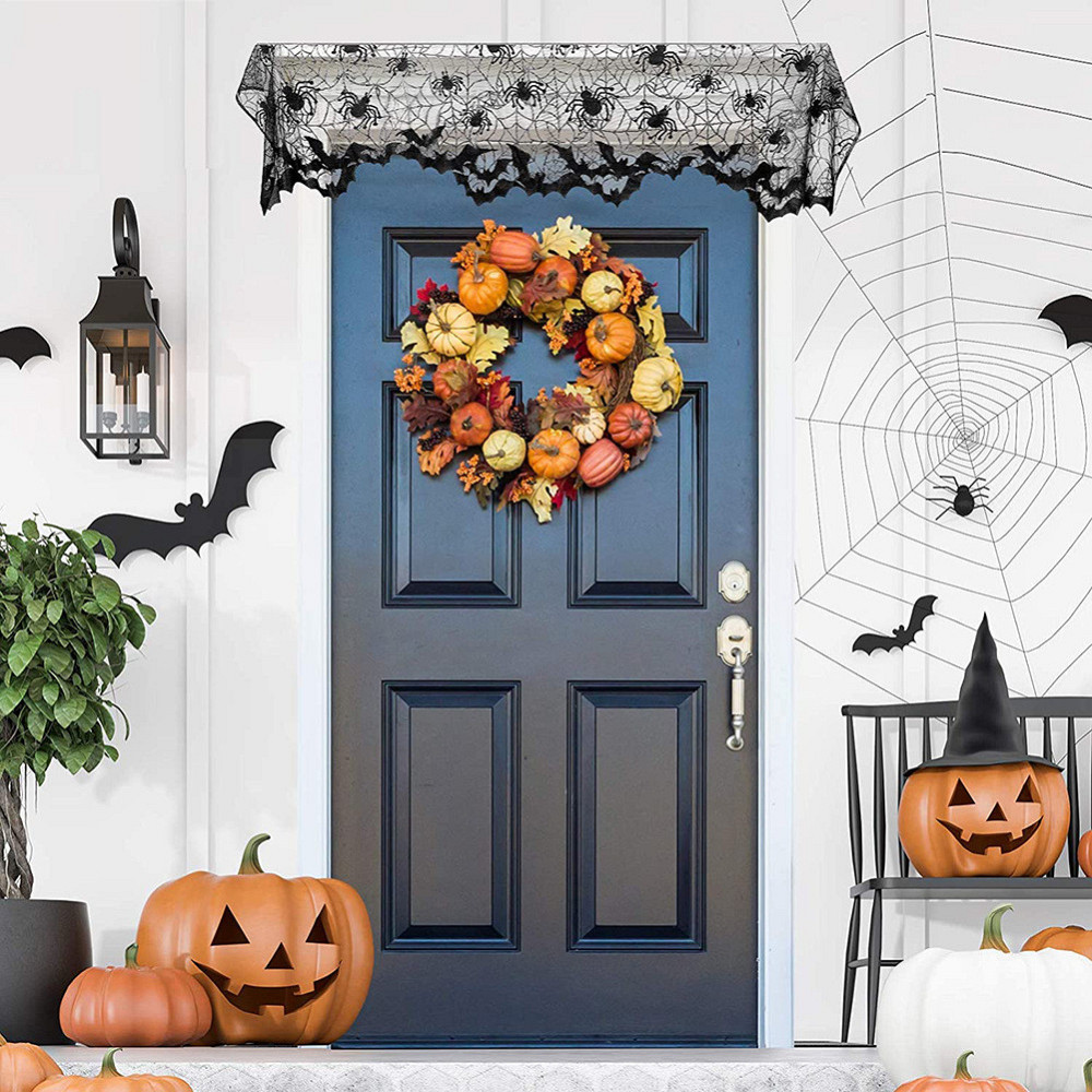 Декор на Хелловін штора на вікно 50 на 152 см чорний Київ - фото 3