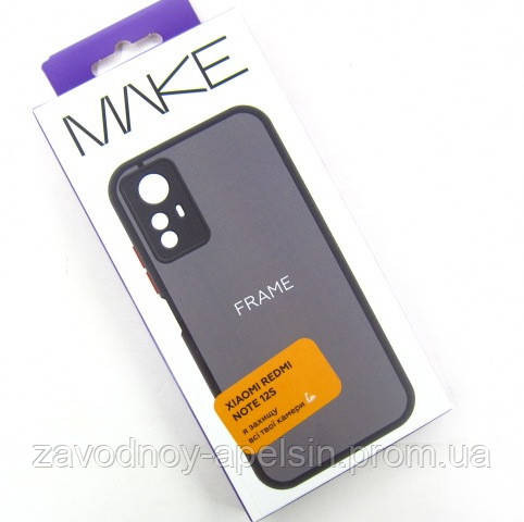 Xiaomi Redmi Note 12S Чохол бампер матовий Frame (чорний) Одеса - фото 3