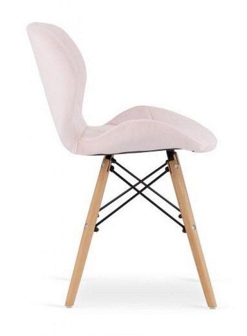 Крісло для кухні Bonro B-531 велюр сучасний стілець з м'яким сидінням Рожевий Київ - фото 3