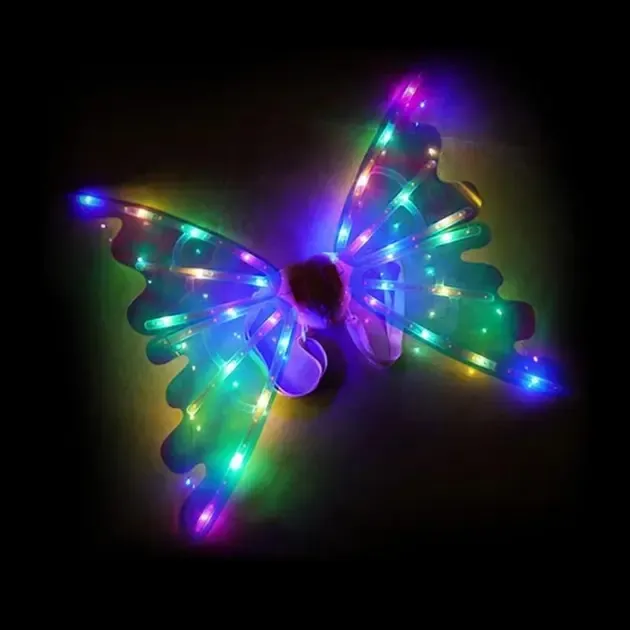 Светодиодные крылья феи-бабочки, двигающиеся с подсветкой и мелодиями на ремешках для девочки Wings of Fairy 848 Коломыя - изображение 2