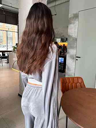 Женский стильный повседневный влюровый костюм двойка Серый, 42/44 Одесса