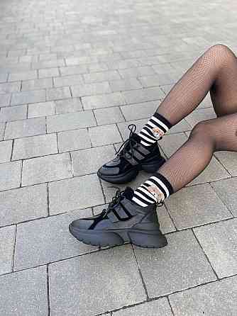 Кроссовки женские M.KRAFT черные натуральная кожа+замша осень-зима 38р.39р. (21042/1) Коломия