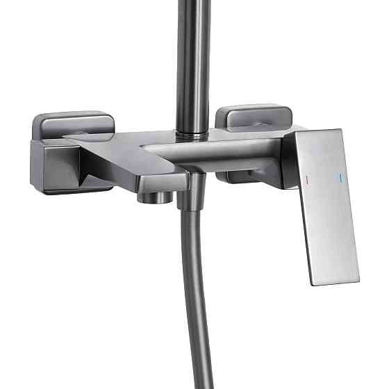 Душова система універсальна Qtap Gemini на три споживачі (з виливом) QTGEM111GMB45688 Gunmetal Black PVD Київ