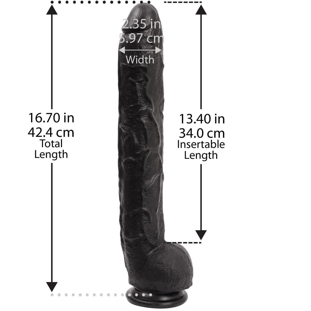 Фаллоимитатор Doc Johnson Dick Rambone Cock Black, диаметр 6см, длина 42см, ПВХ Sex Aura Киев - изображение 5