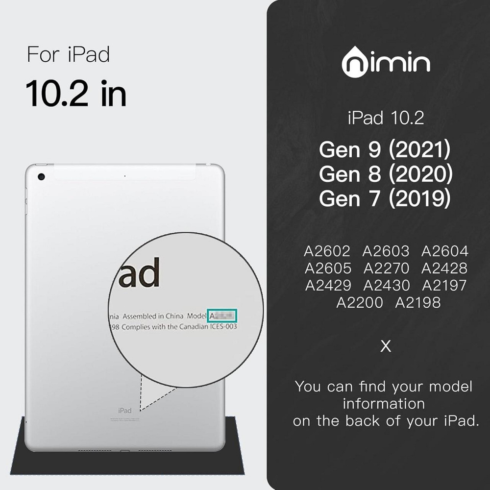 Чехол для iPad 10.2 (7/8/9 поколение) с держателем для Apple Pencil, вращающийся 360°, магнитная подставка, Киев - изображение 8