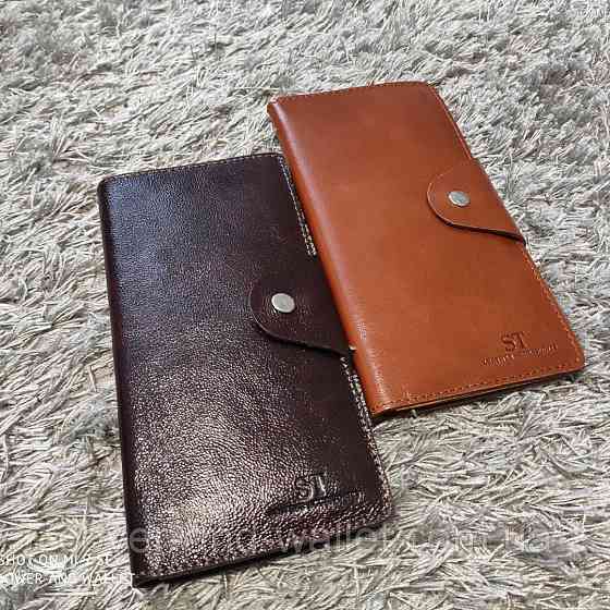 Стильний тонкий гаманець купюрник із натуральної шкіри ST Leather Київ