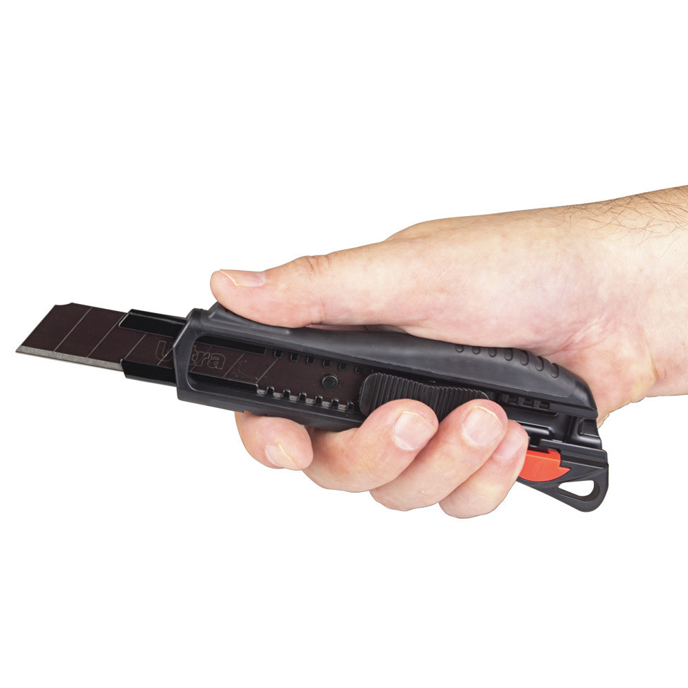 Ніж сегментний лезо 18 мм корпус ABS/TPR автоматичний замок ULTRA (8210292) Київ - фото 8