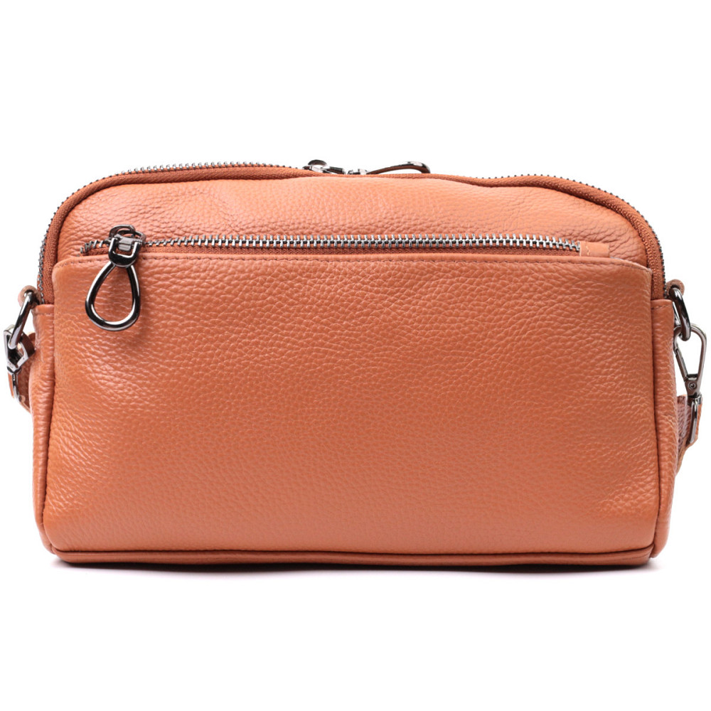 Вместительная сумка для женщин с карманами из натуральной кожи Vintage 22601 Коричневая Киев - изображение 6