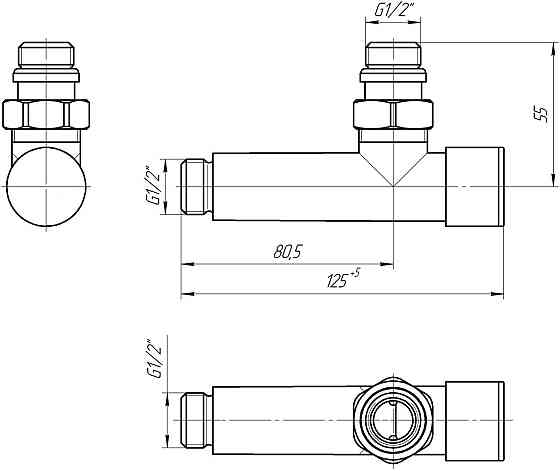 Кран кутовий Laris подовжений, G1/2". (комплект 2 шт) Київ