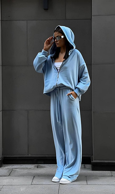 Жіночий прогулянковий костюм двійка: кофта і штани з плюшевого велюру Одеса - фото 1