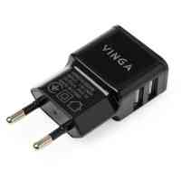 Зарядний пристрій Vinga 2 Port USB Wall Charger 2.1A (VCPWCH2USB2ABK) Киев