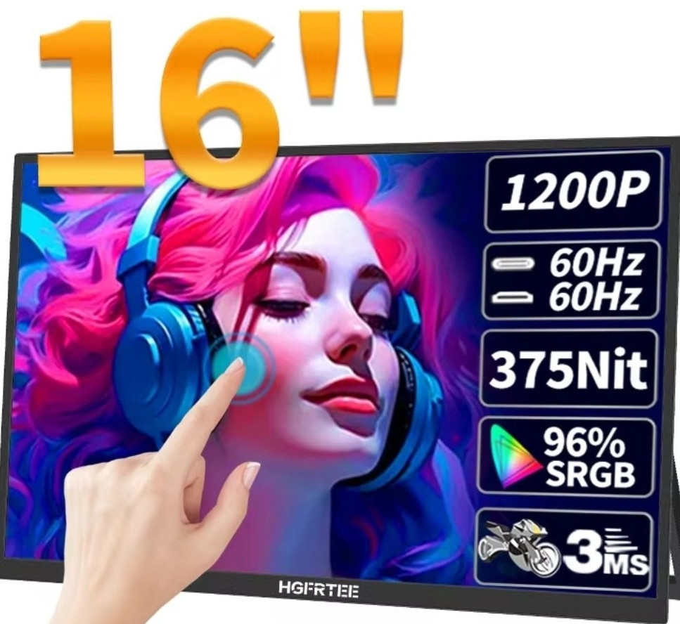 HGFRTEE 16" Сенсорний портативний монітор Київ - фото 8