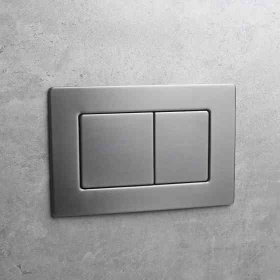 Панель змиву Koer KT-0612-07 240x160x10mm з нержавіючої сталі, кнопка квадратна (колір графіт) (KR6122)   ( 20344 ) Харків