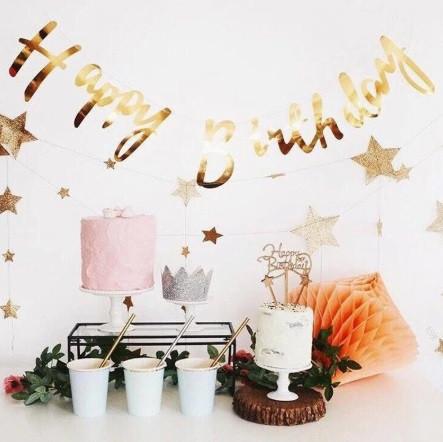 Гирлянда С Днем Рождения one size золотистый Киев - изображение 3