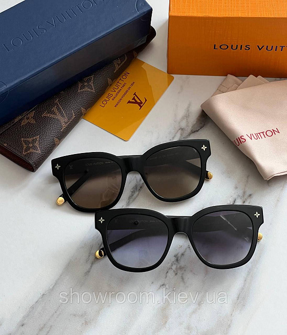 Жіночі сонцезахисні окуляри Lv (1523) brown LUX Київ - фото 3