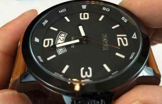 Мужские классические наручные часы Skmei 9115 Черный с коричневым Винница