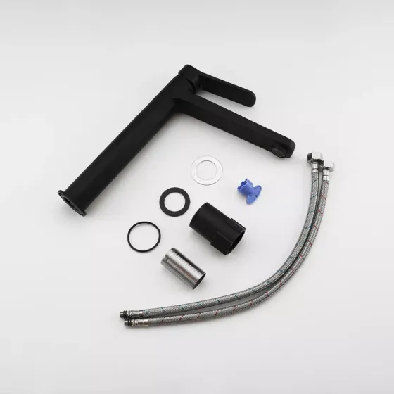 Смеситель для умывальника высокий Frap F1062-2 черный Киев