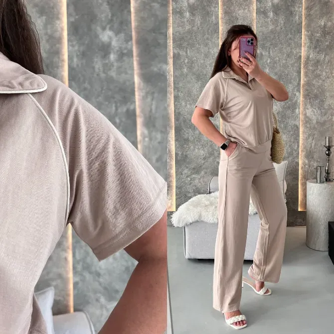 Жіночий костюм поло з брюками та лампасами Одеса - фото 8