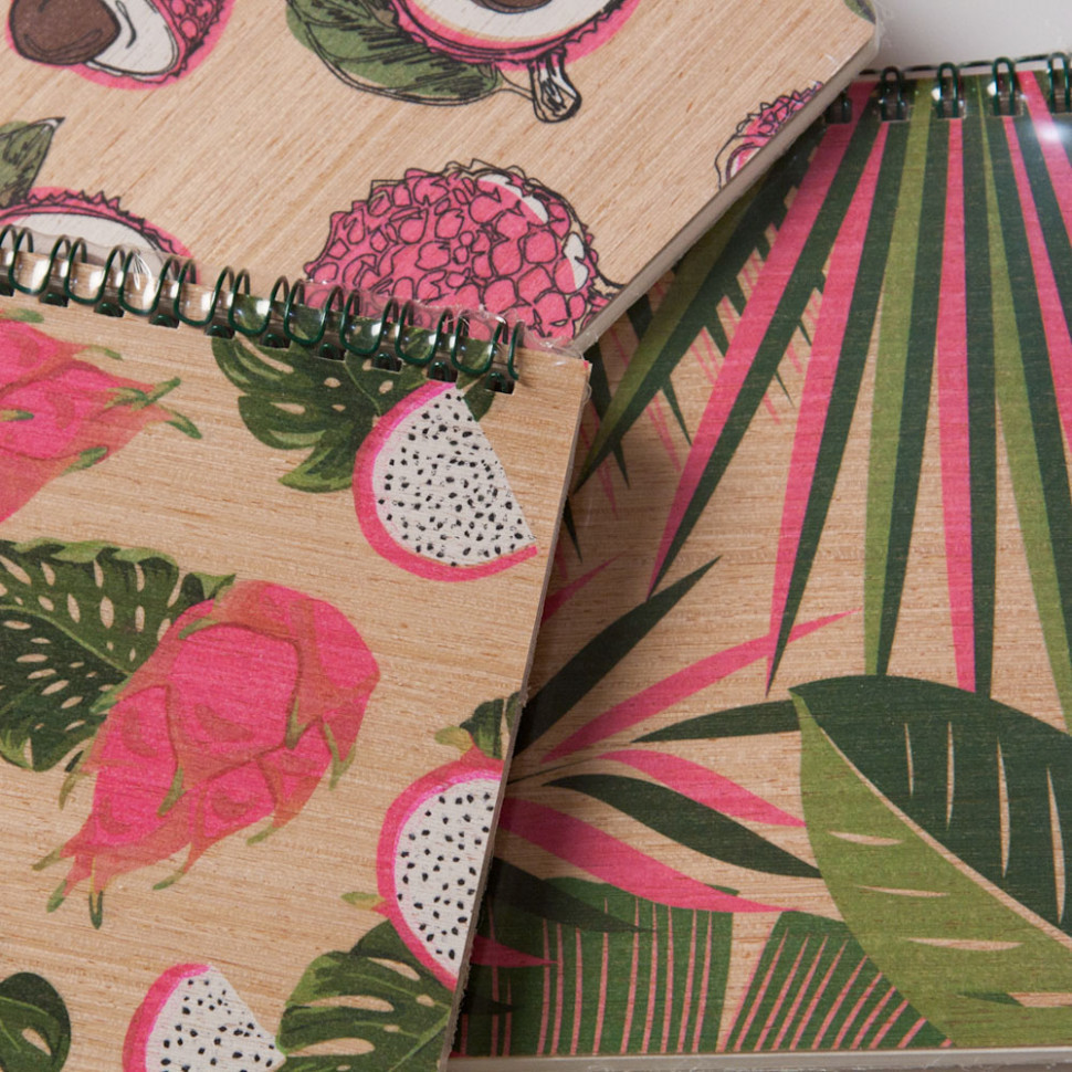 Блокнот "Лічі" із модифікованої деревини 12201-KR формат А5 на пружині Вінниця - фото 3