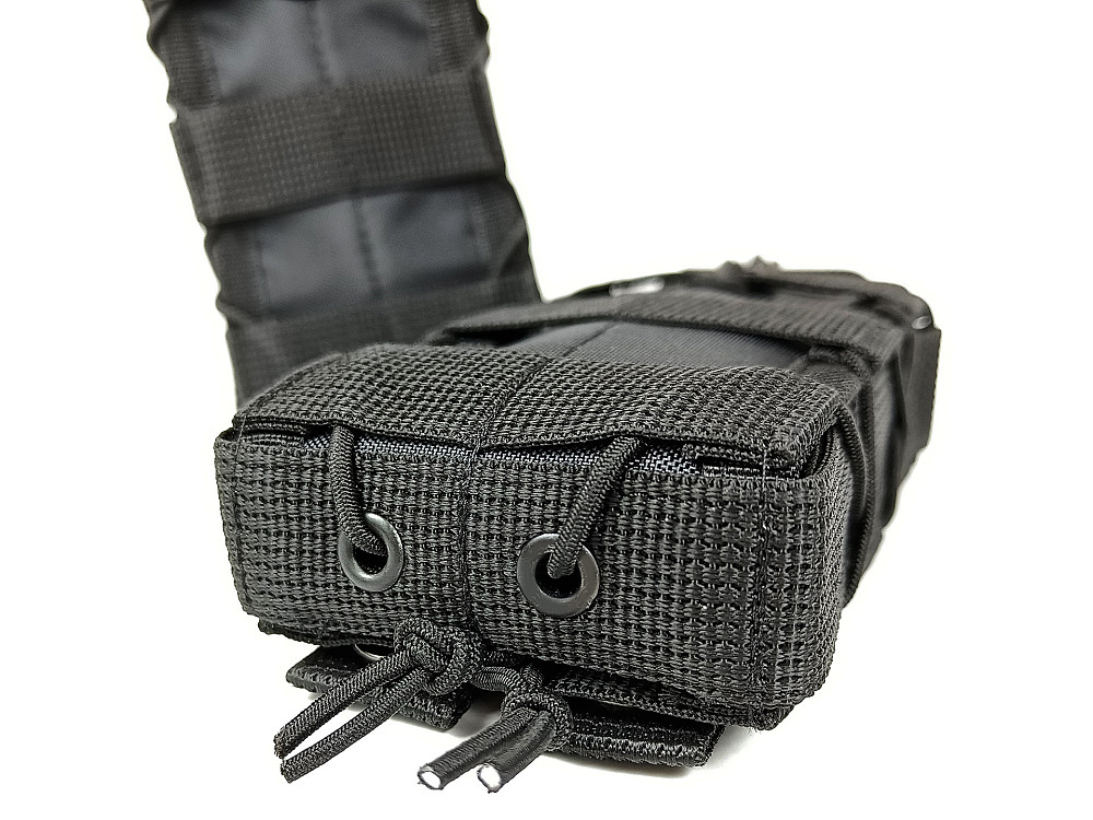 Підсумок під магазин АК/РПК одинарний відкритий чорний (MOLLE, підсумок на розгрузку, жилет, РПС) Коломия - фото 4