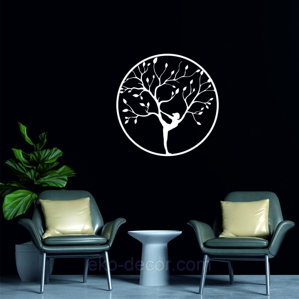 Декоративне настінне 3D Панно «ЙОГА» Декор на стіну з об'ємом 50*50 см, Білий Київ - фото 5