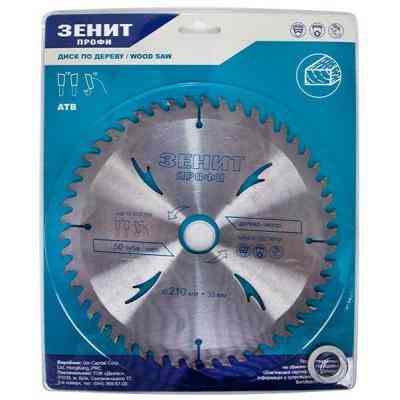 Диск пильный Зеніт "ПРОФІ" пильный по дереву 210x30/25.4/20, ATB 50 (19210350) Винница