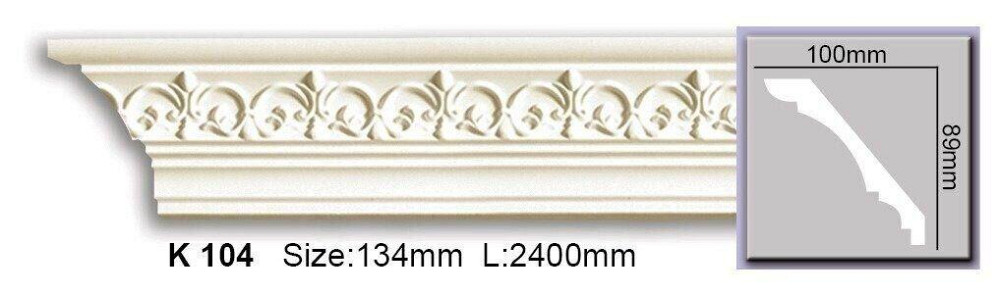 Карниз с орнаментом полиуретановый Harmony K 104 Днепр - изображение 1