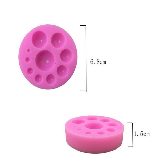 Молд силиконовый Полусферы диаметр 68 мм розовый Киев - изображение 3