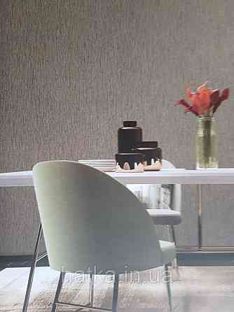 Обои виниловые на флизелине AdaWall Beta 1.06x10 под ткань структурные полоски коричневые с синим 1101-5 Киев