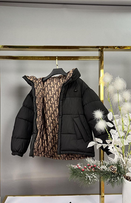 Детская двусторонняя зимняя куртка для девочки подростка с сумкой 134,140,146,152,158 Николаев - изображение 2