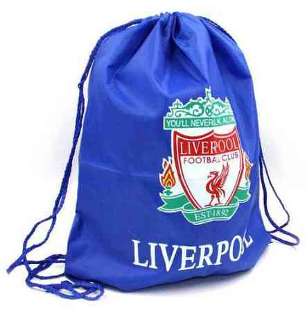 Рюкзак-мішок для взуття на затяжках LIVERPOOL 34х43 синій Київ