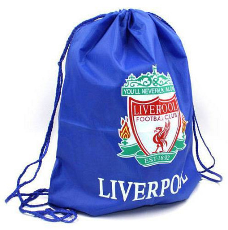Рюкзак-мішок для взуття на затяжках LIVERPOOL 34х43 синій Київ - фото 1