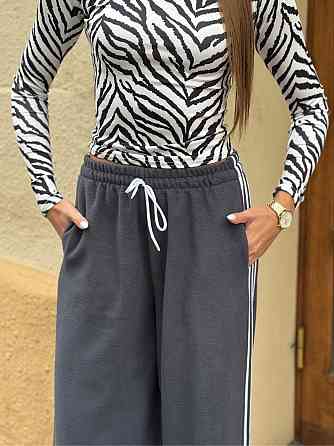 Жіночі стильні теплі штани оверсайз із лампами фліс, polar'' Графіт, 42/44 Одеса