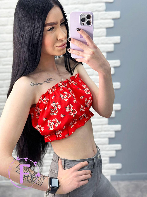 Літній жіночий топ з рюшами «Ruffie» | Розпродаж моделі Київ - фото 1