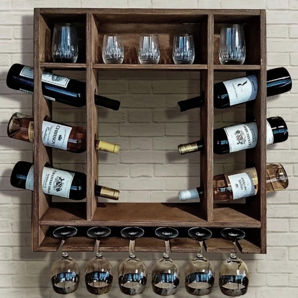 Настенная винная полка 