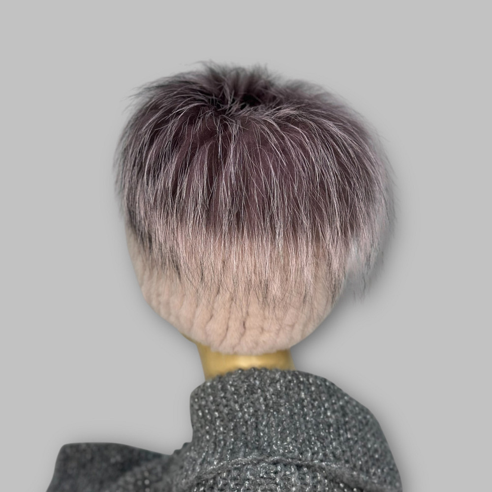 Шапка хутряна жіноча кубанка Rex Мерлін Пудровий Харків - фото 5