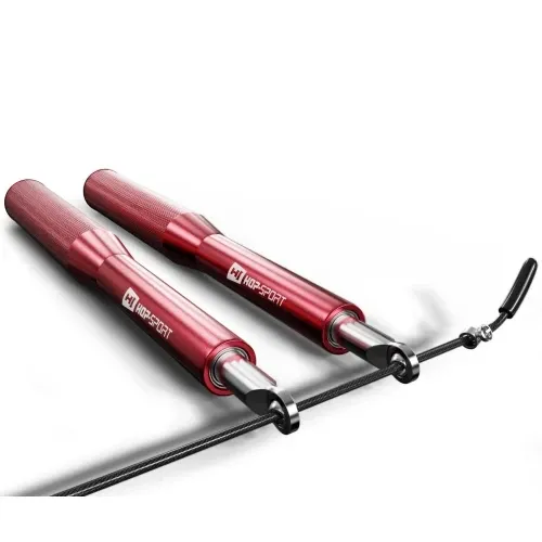 Скакалка Crossfit з алюмінієвими ручками Hop-Sport A020 червоний - чорний Київ