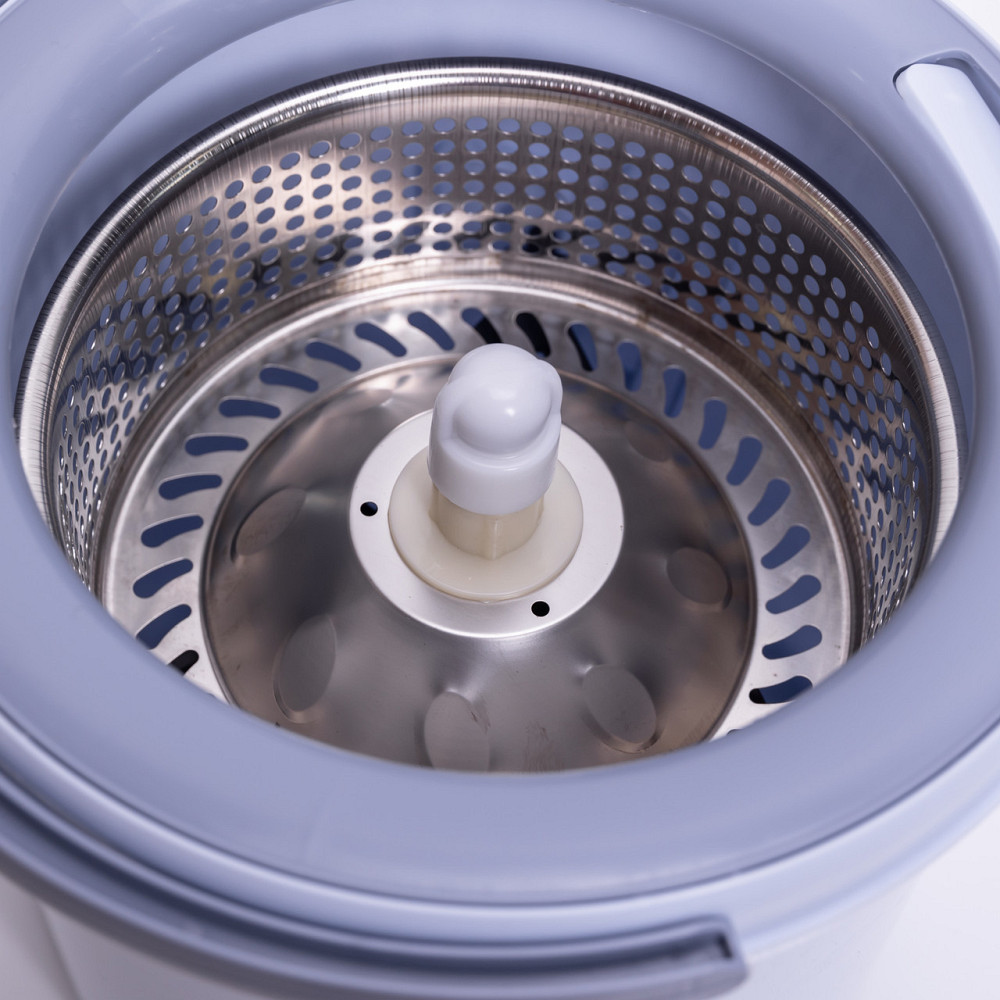 Набір для вологого прибирання з круглою телескопічною шваброю з мікрофібри та відром із віджимом для дому HP-35015-21 Київ - фото 8