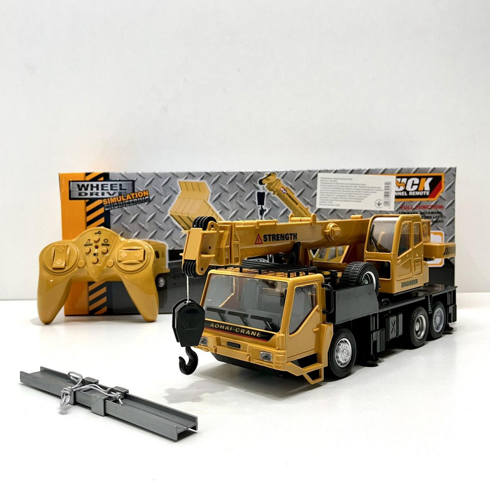 Машинка спецтехніка Автокран на радіокеруванні 32см музика світло рухомий кран USB зарядне Жовто-чорна (3822) Чернігів - фото 3