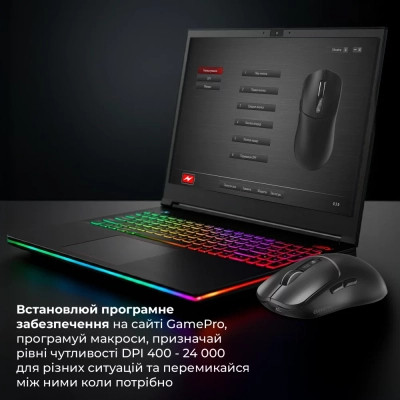 Мишка GamePro Genesis Ranker Wireless/Bluetooth/USB Black (GM012B) Вінниця - фото 11