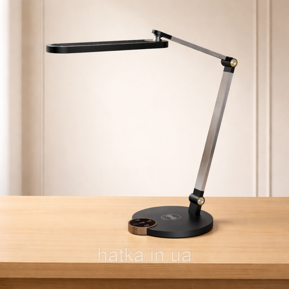 Лампа настільна світлодіодна гнучка Sirius BL-1131-C матовий чорний Київ - фото 2