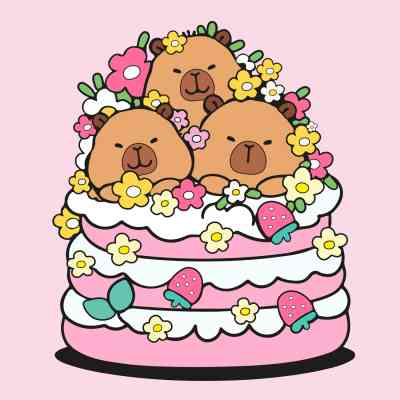 Картина по номерам Santi Капібари та тістечко 25х25см (955478) Вінниця