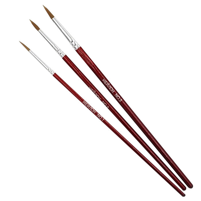 Набір художніх пензликів RA-7686(DSCN5030) в наборі 3 штуки Вінниця - фото 1