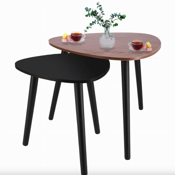 Комплект журнальних столиків Jumi Sinsey коричнево-чорний Київ - фото 1